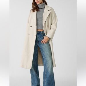 Stradivarius ZARA Women's Trench Coat Soft Touch Cream Taupe NEW Sz sm